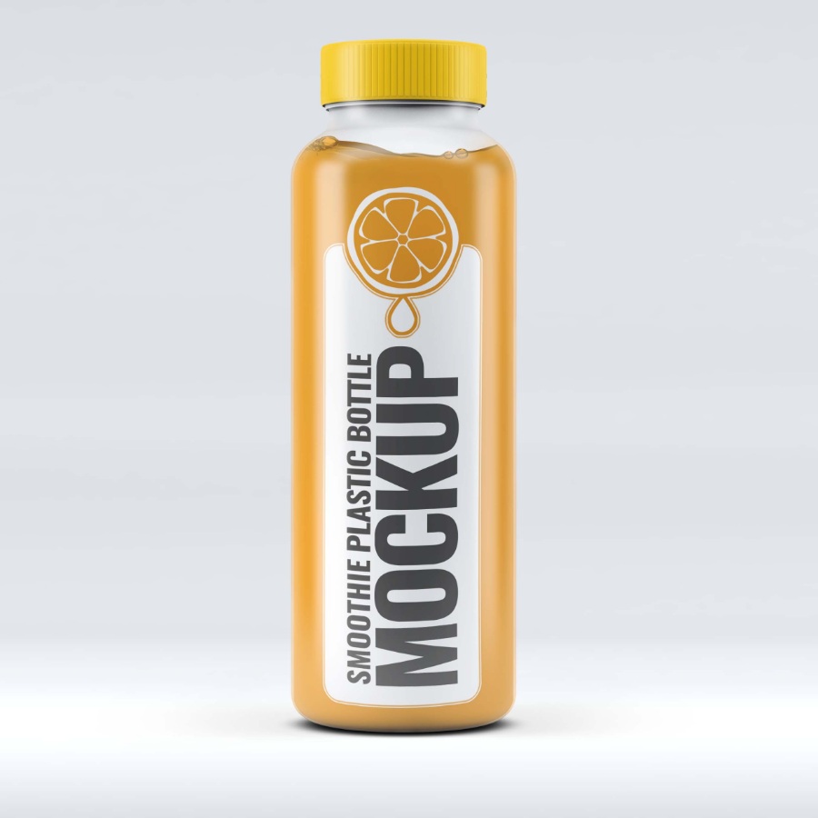 国外橙汁饮料瓶包装样机设计