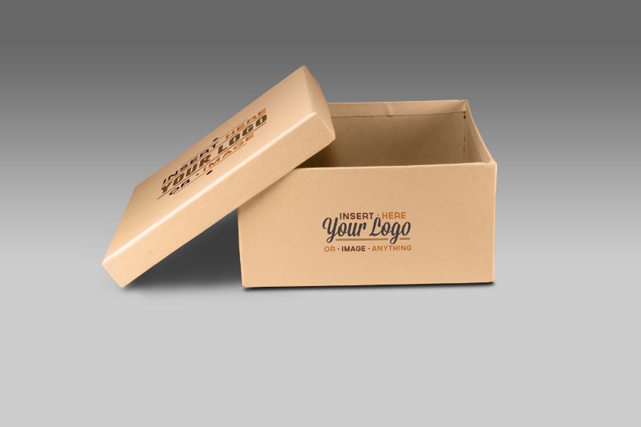 鞋盒包装公司mockups素材下载