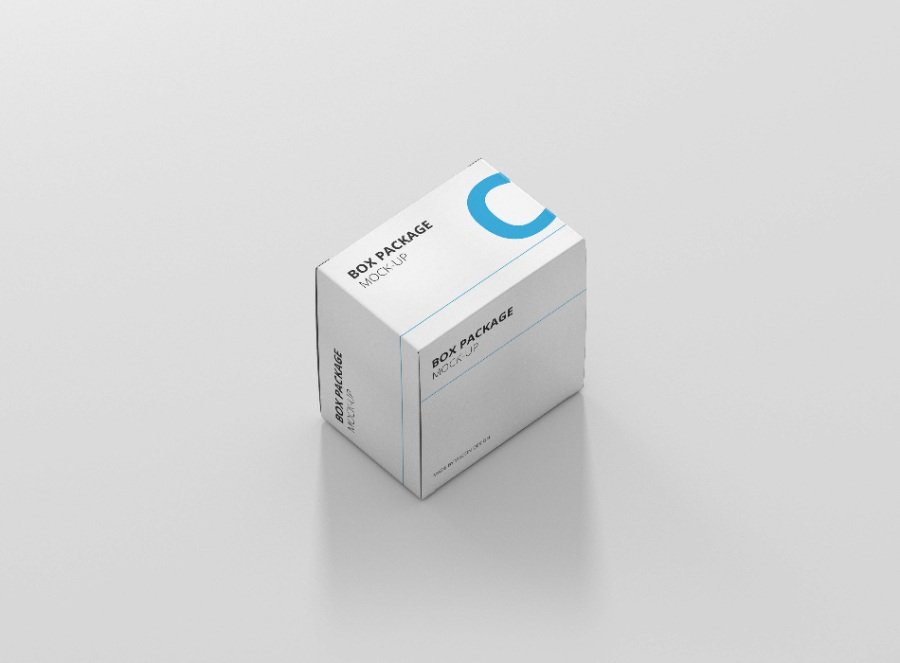 正方形盒Mockups包装模型素材