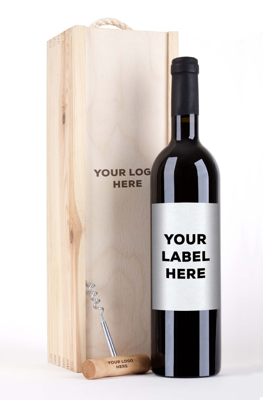 红酒和木盒Mockups素材