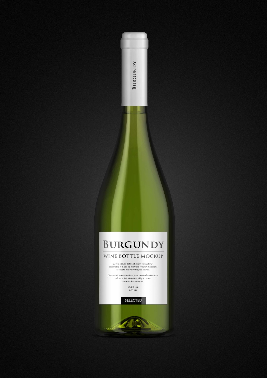 类似香槟类的瓶身样机Mockups