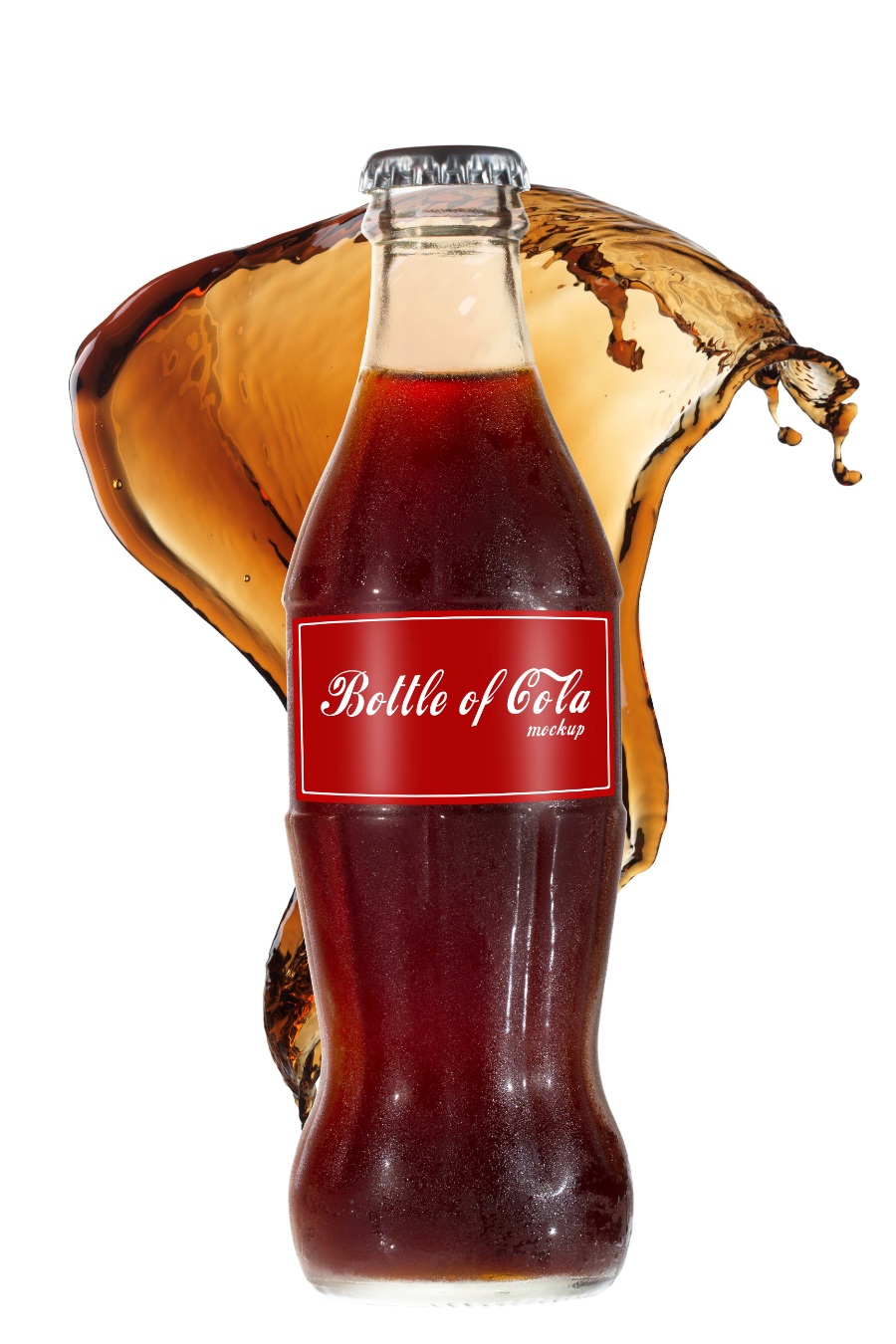 玻璃瓶的非常可乐ps样机素材