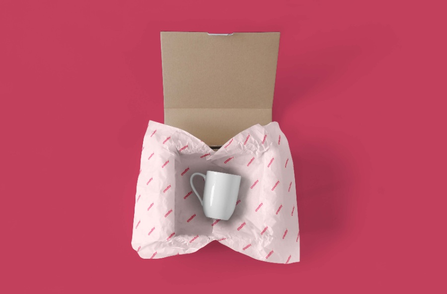 带包装纸的包装设计样机贴图生成