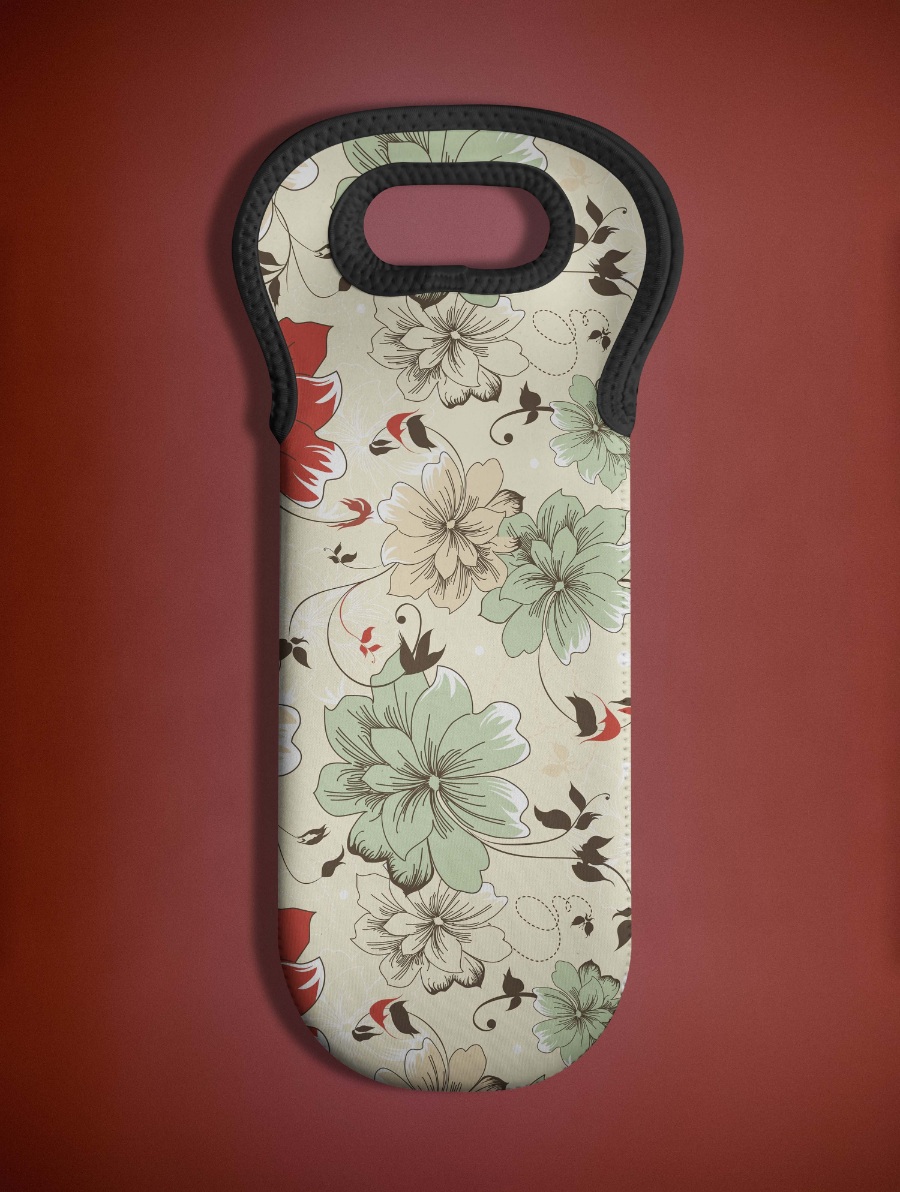 葡萄酒包装布样机psd下载