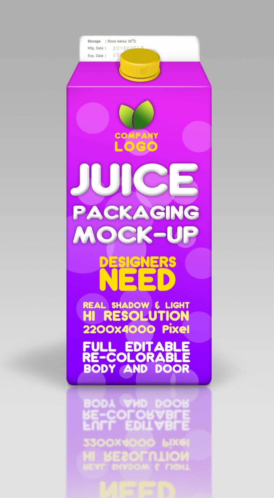 盒装牛奶包装psd样机