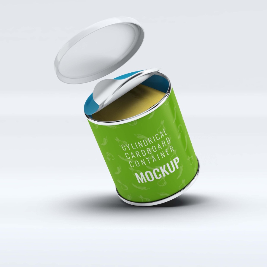 薯片罐型包装ps样机素材