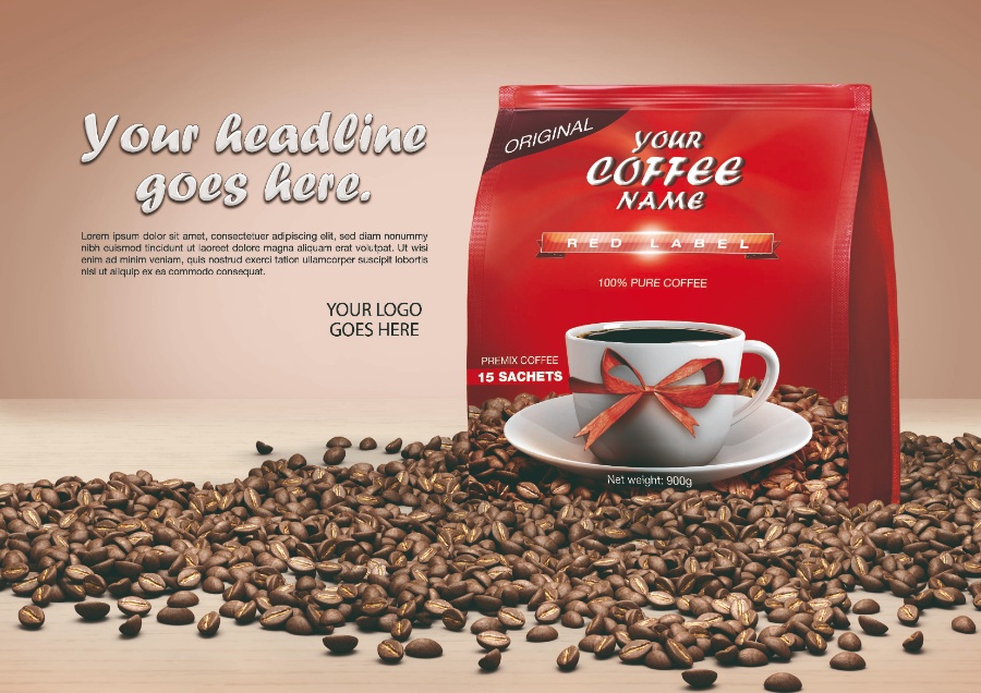 咖啡包装mockups模板
