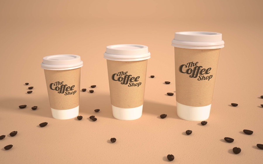 咖啡包装样机图片设计
