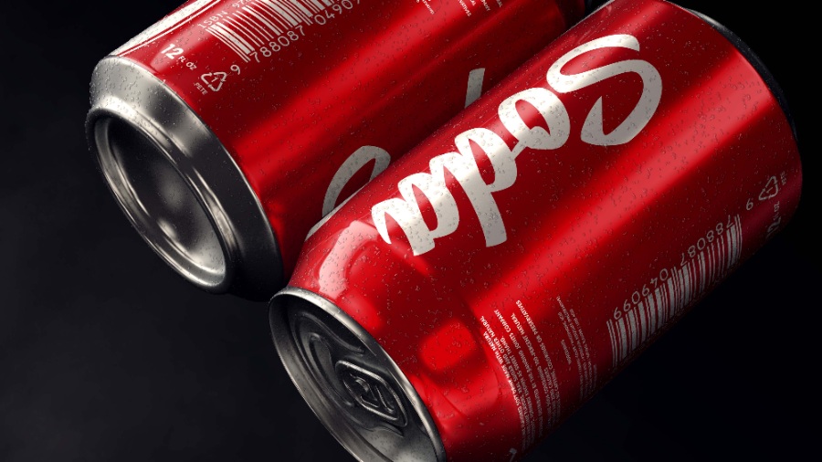 可乐饮料易拉罐ps样机模板图片