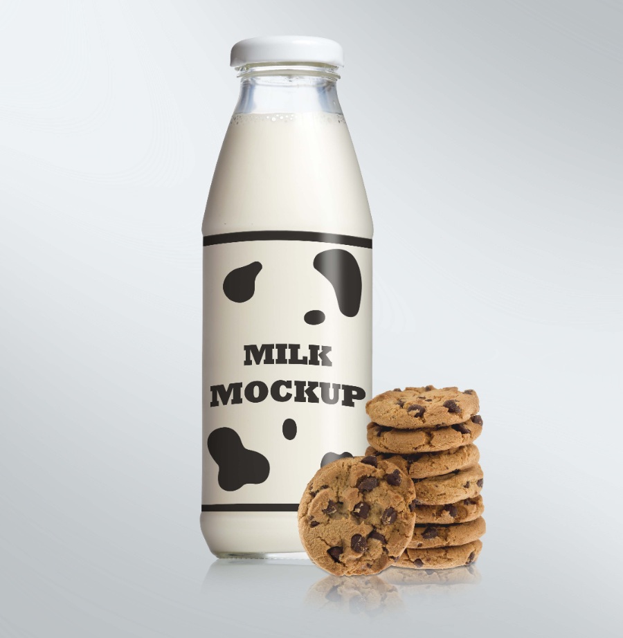 牛奶瓶包装特效样机生成模板