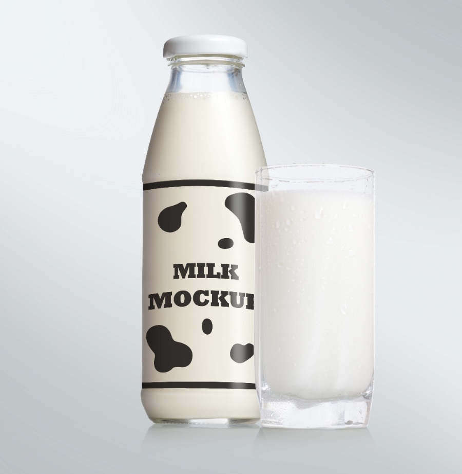 牛奶瓶包装设计资源