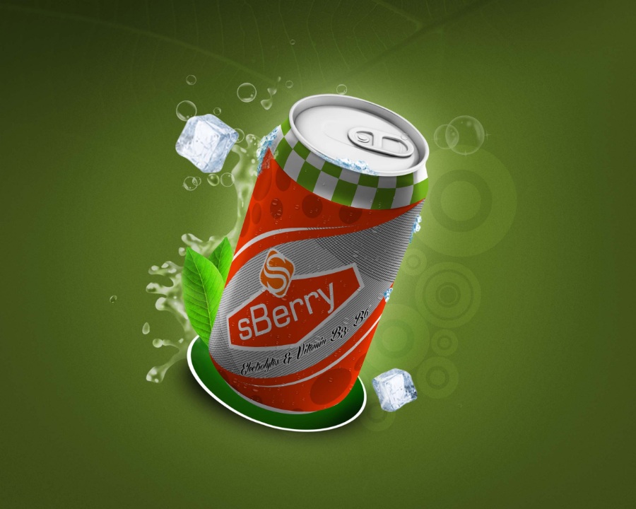 罐装饮料样机贴图模板