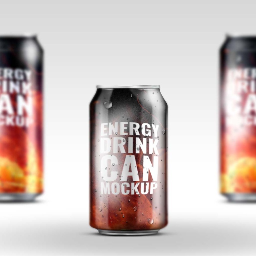 罐装饮料ps样机模板图片