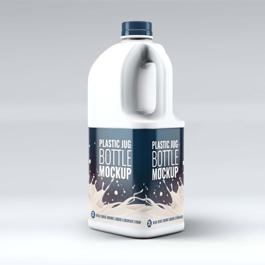 桶装牛奶包装模板生成资源