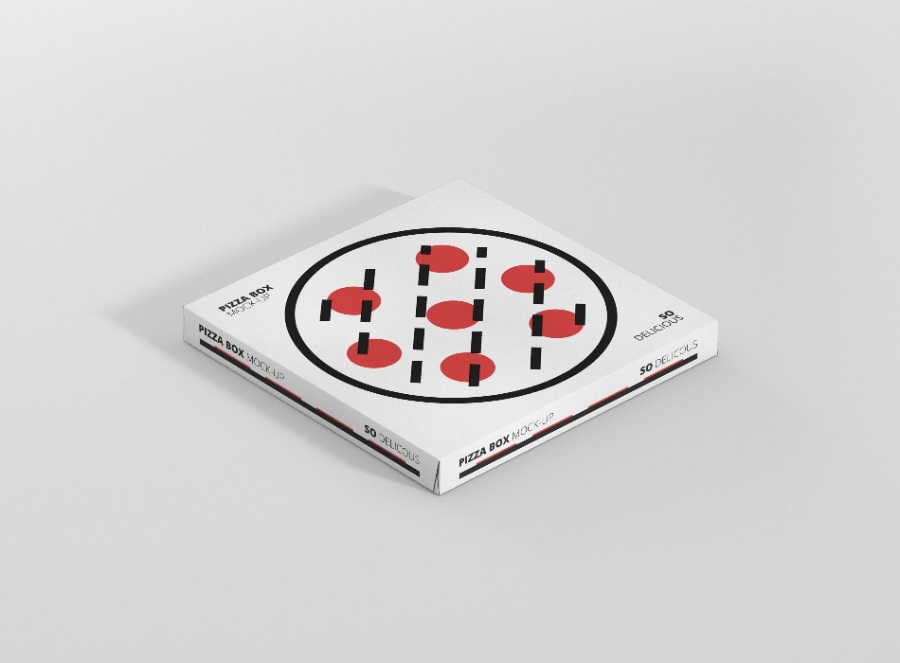 披薩psd樣機模板