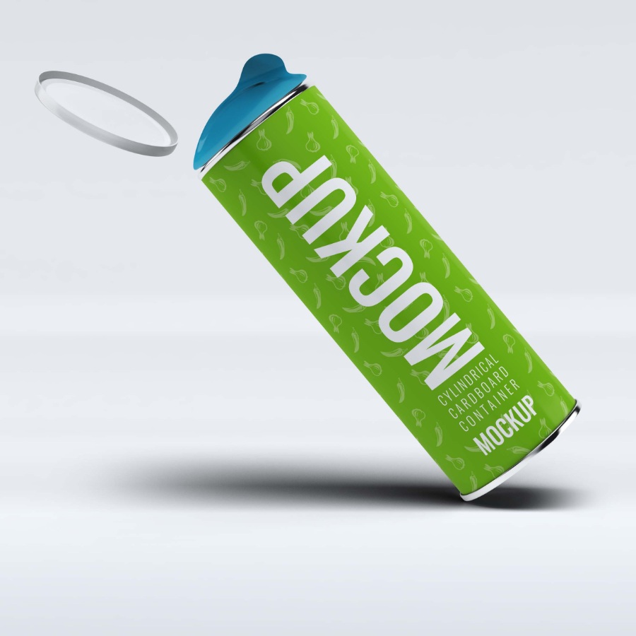 薯片罐型包装模板样机图