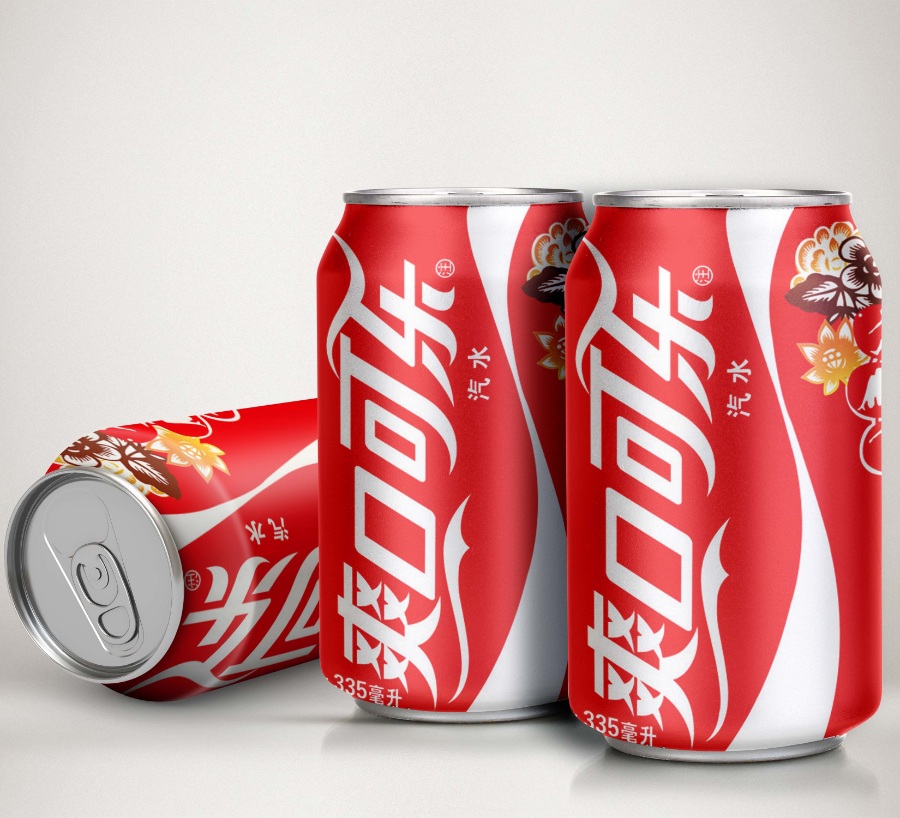 可乐易拉罐包装样机
