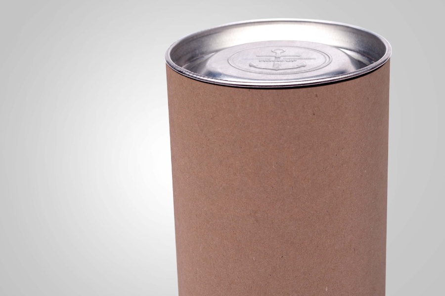 咖啡茶叶罐瓶颈样机素材