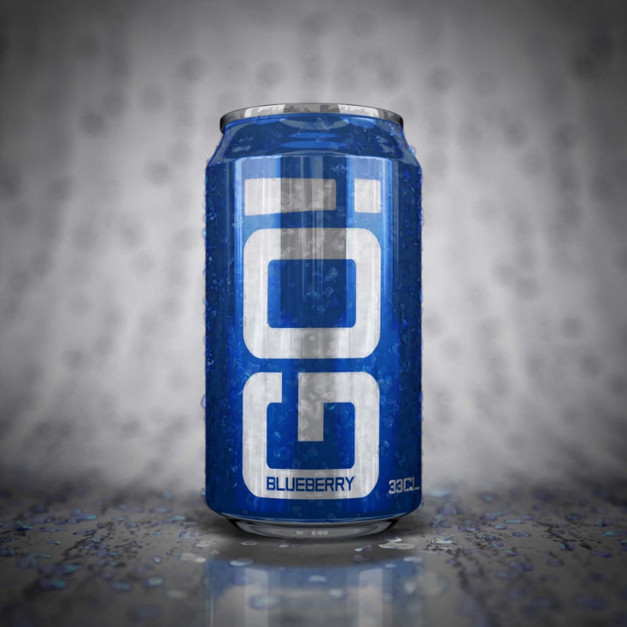 倒影效果的罐装饮料ps样机模板