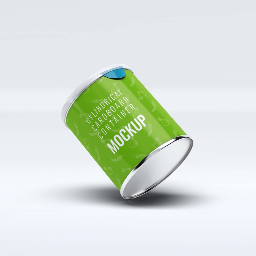 薯片罐型包装样机资源