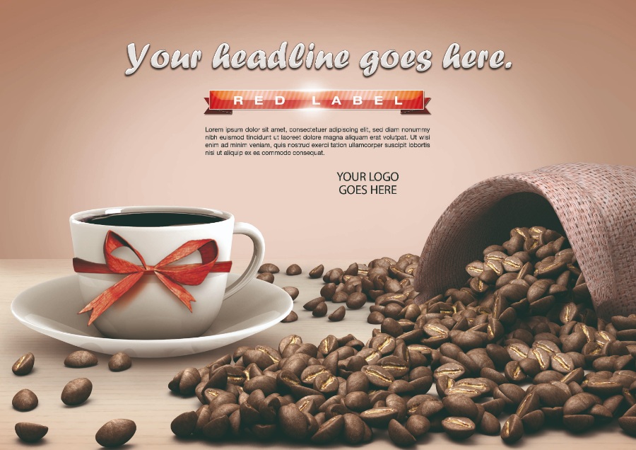 咖啡包裝mockups模板下載