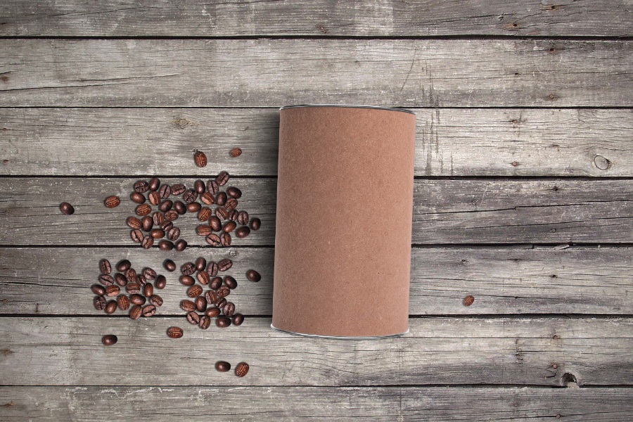 咖啡茶叶罐psd样机贴图