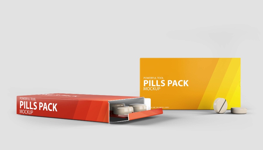 藥片膠囊ps樣機psd下載