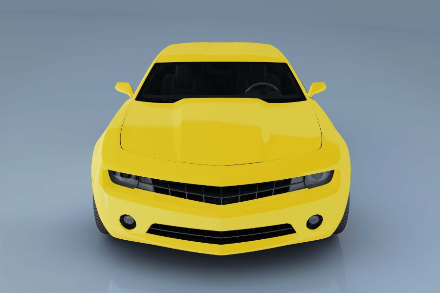 大黄轿车样机素材