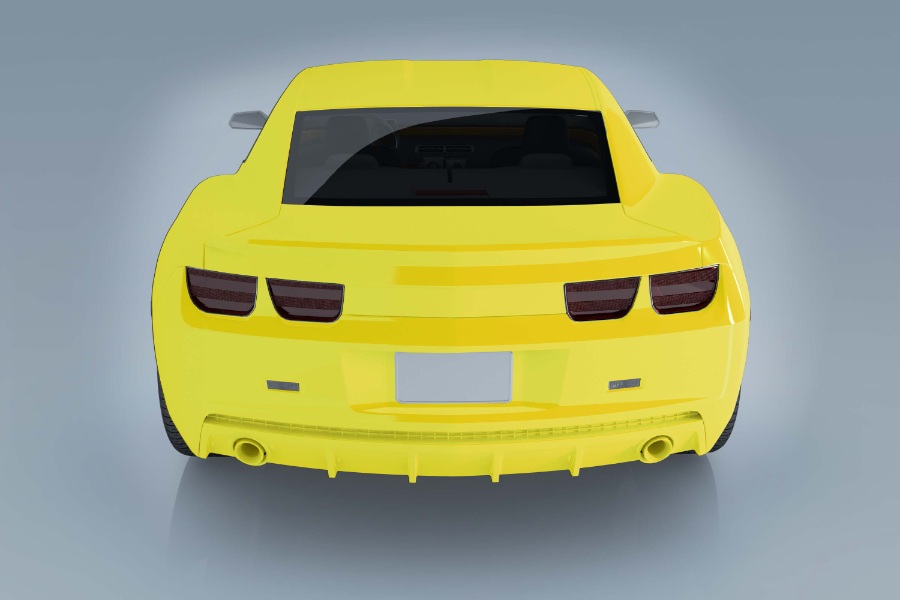 黃色跑車樣機素材