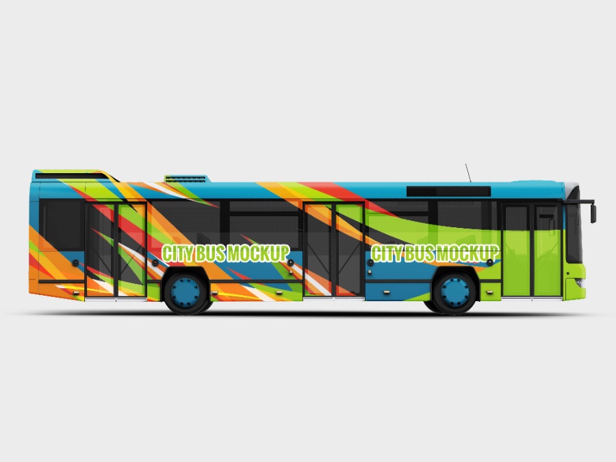 大巴车ps样机模型