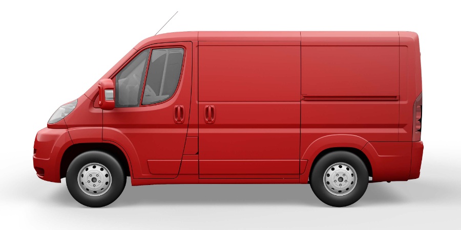 紅色貨車樣機模型素材
