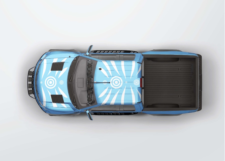 皮卡车顶视图ps样机模板