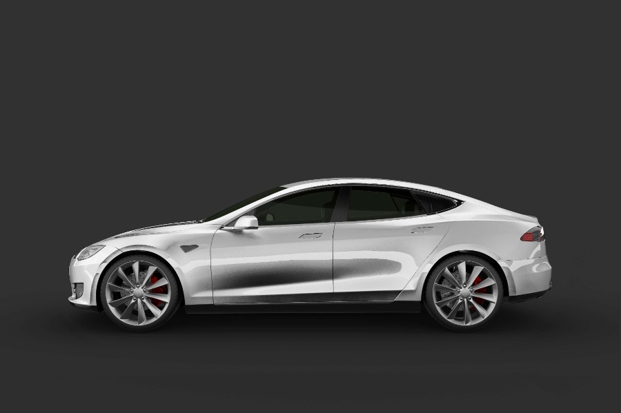 轎車側(cè)面ps樣機模型