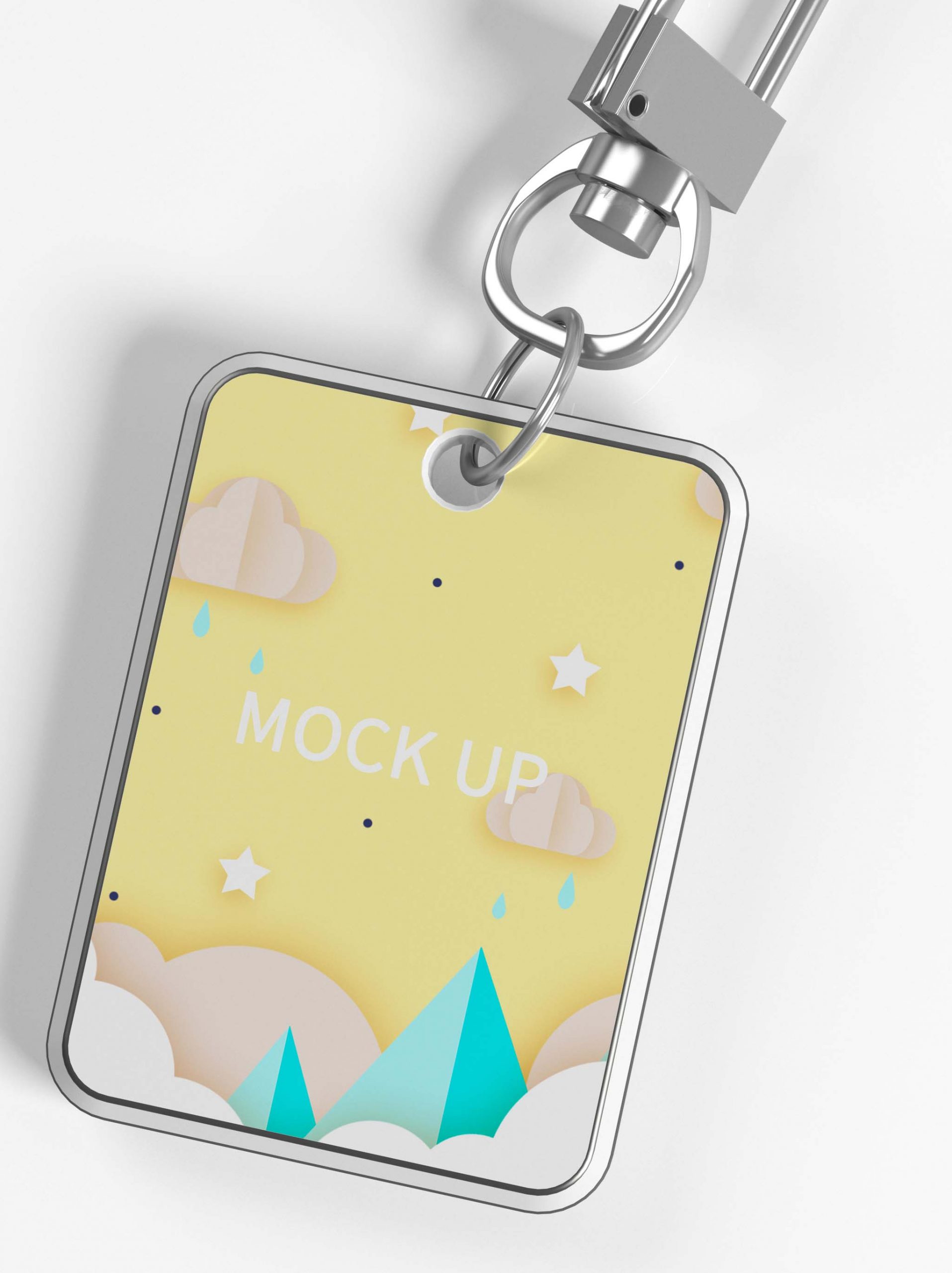 钥匙扣放大细节ps样机素材