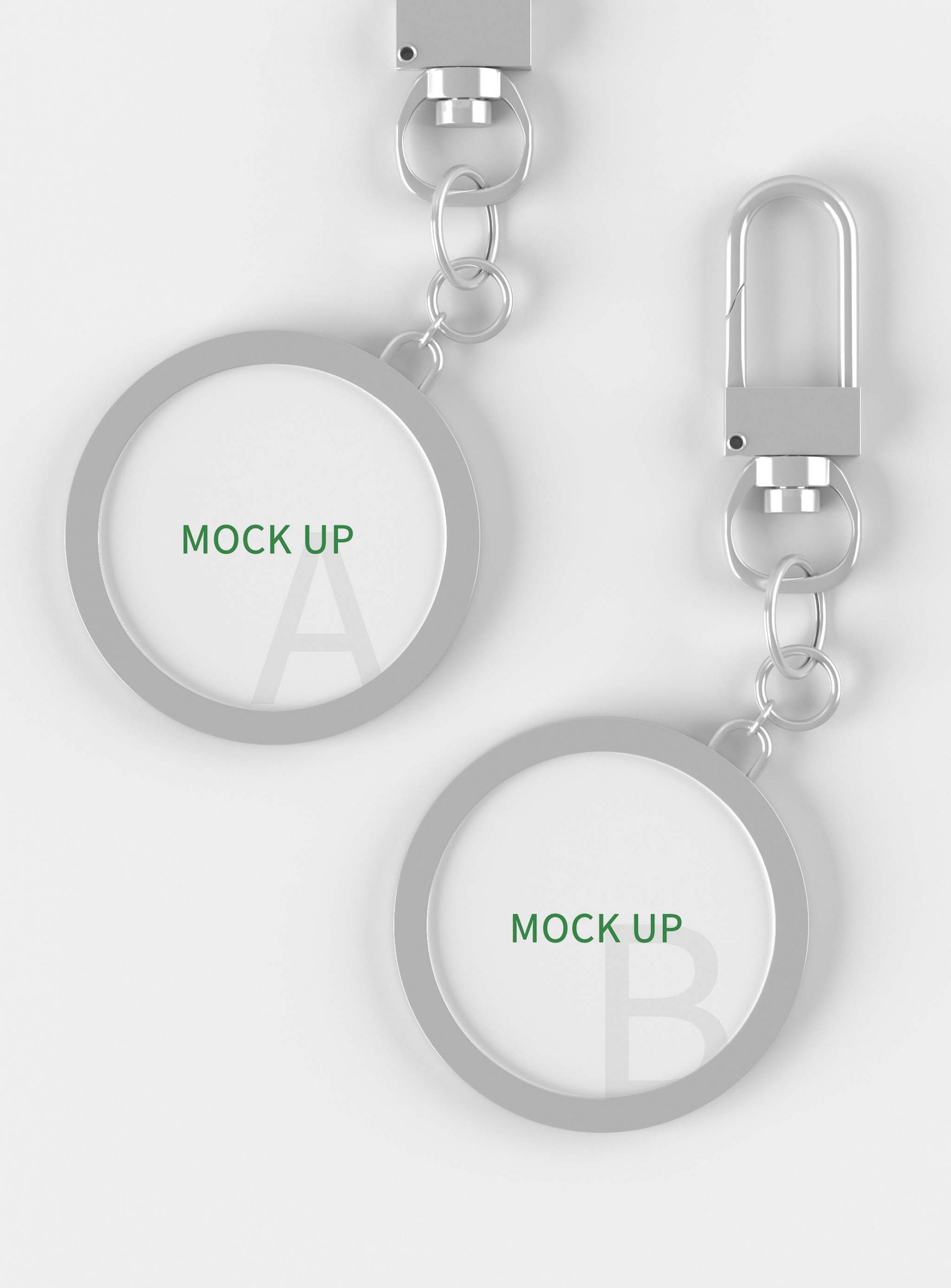 钥匙扣样机素材模板下载