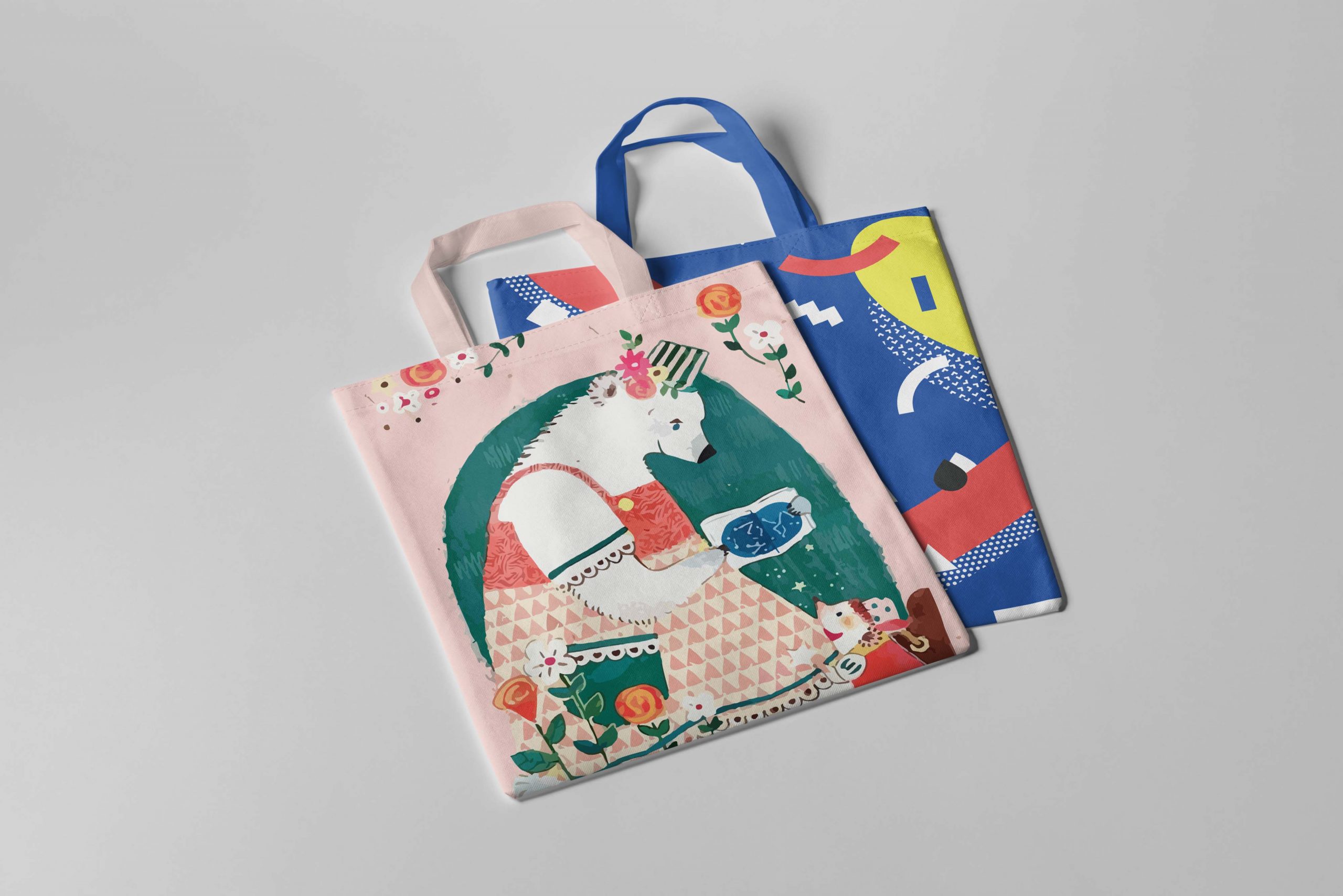 两款帆布袋psd样机