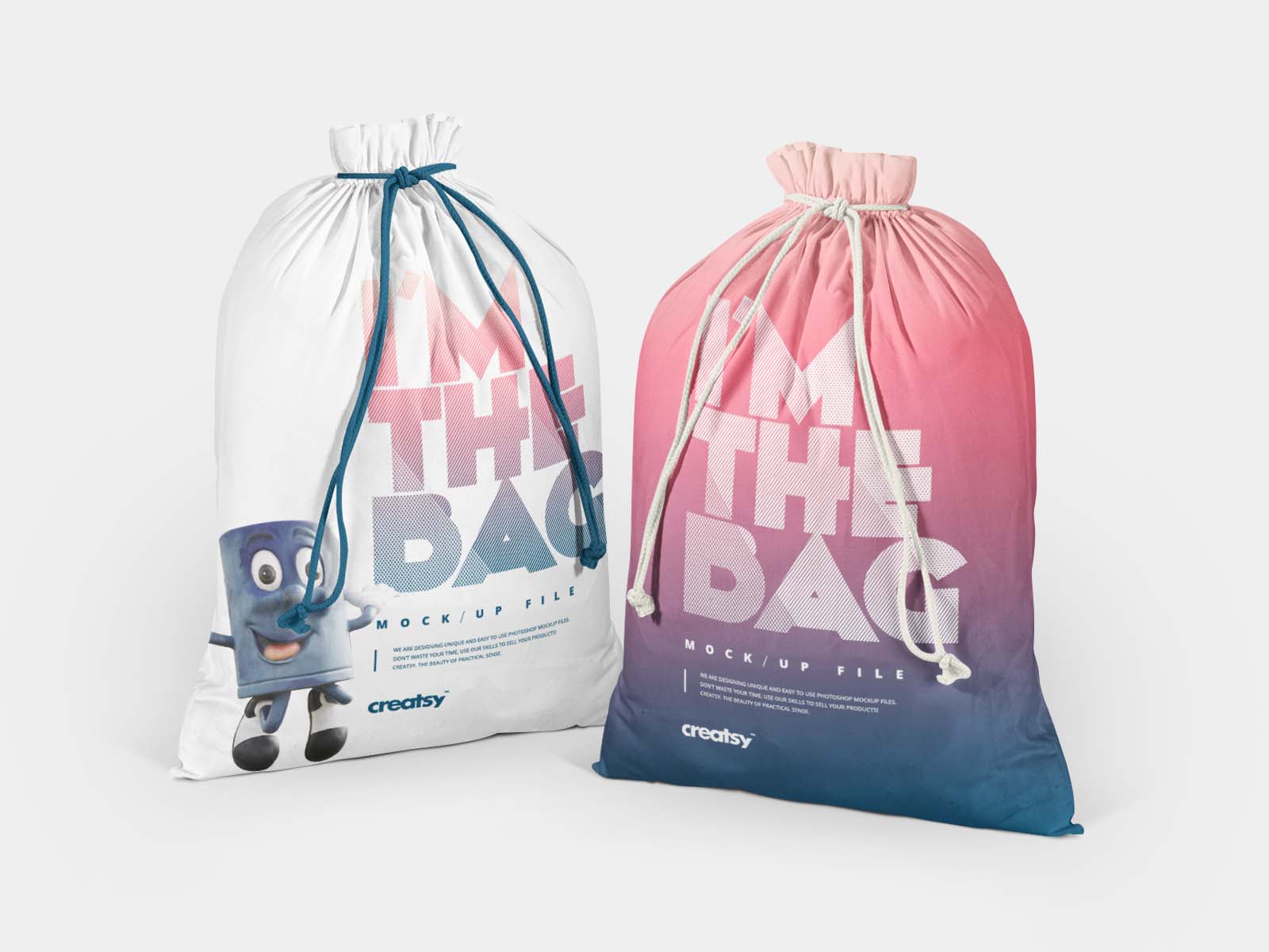 两款时尚帆布袋样机素材