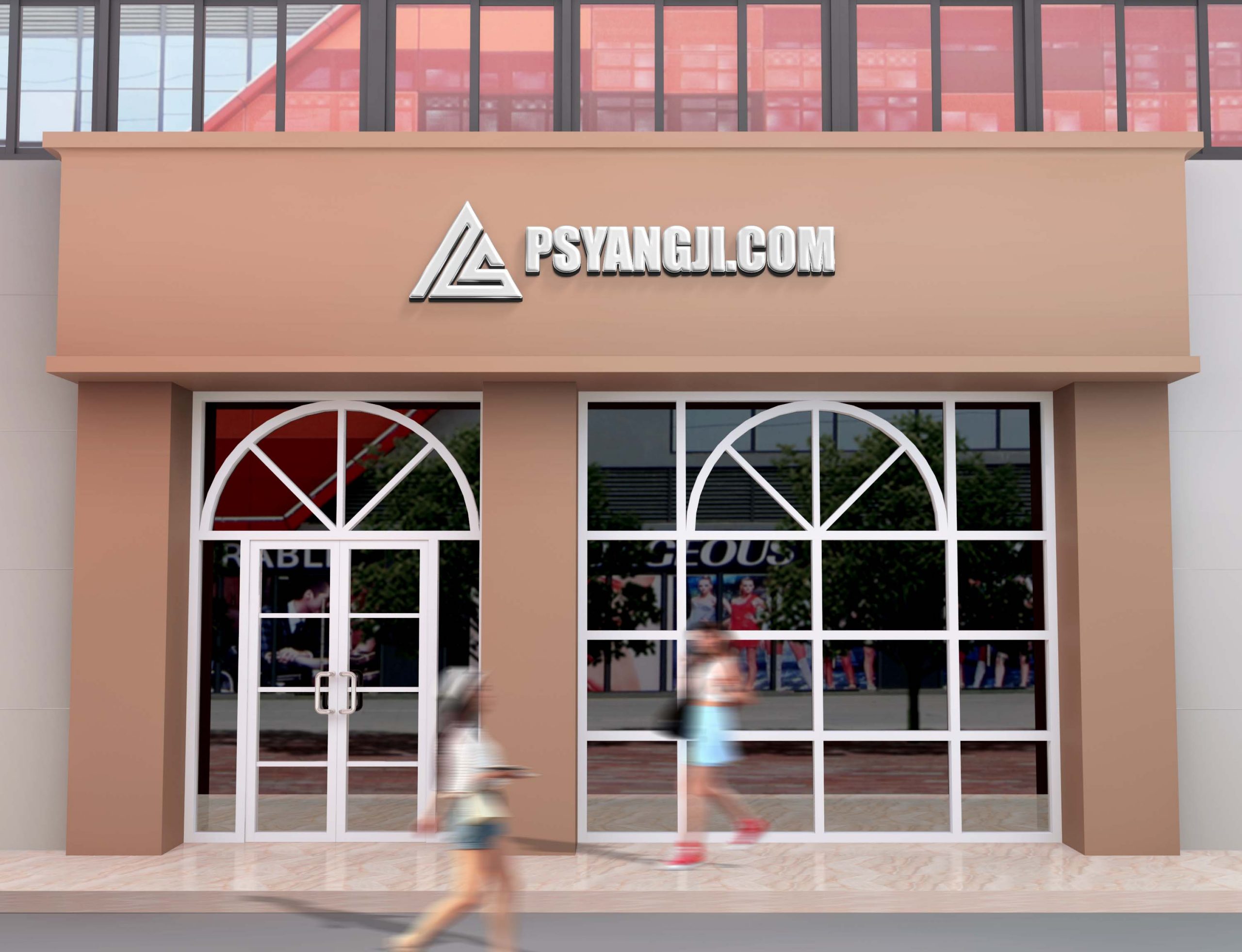 商店门面设计psd样机