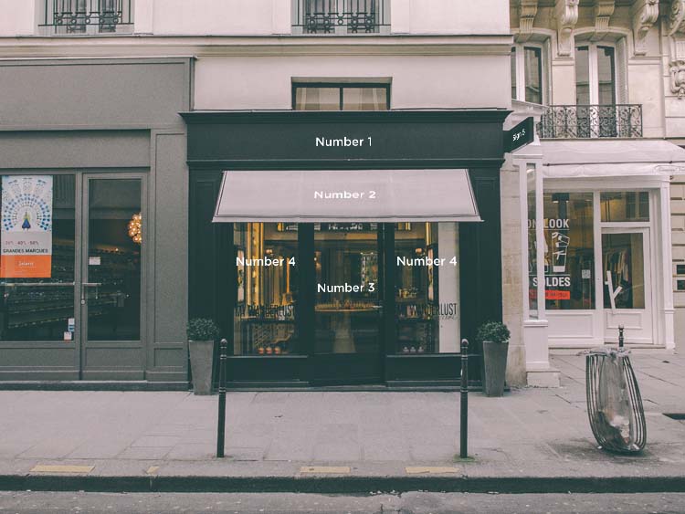 欧式门面设计效果图样机下载