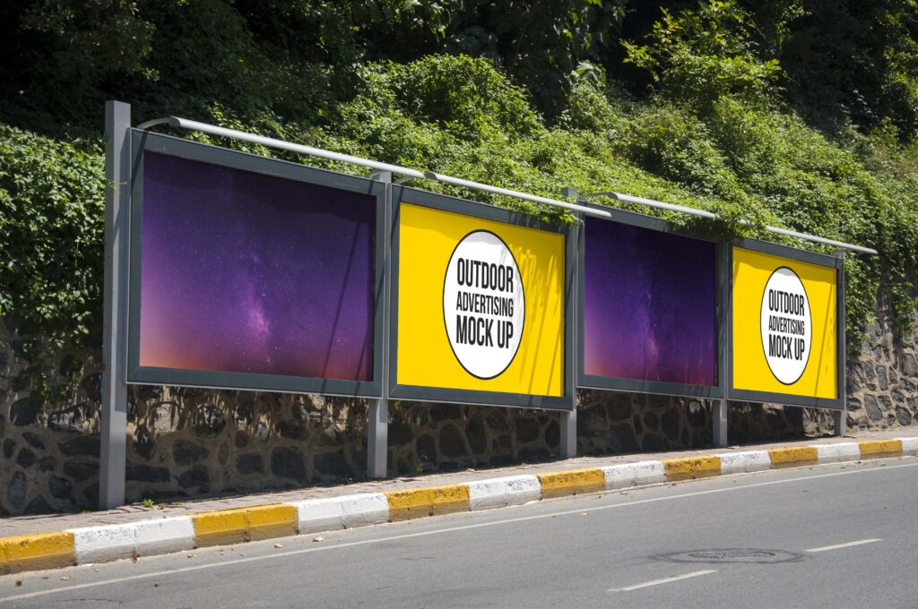 公交车站台广告效果ps样机