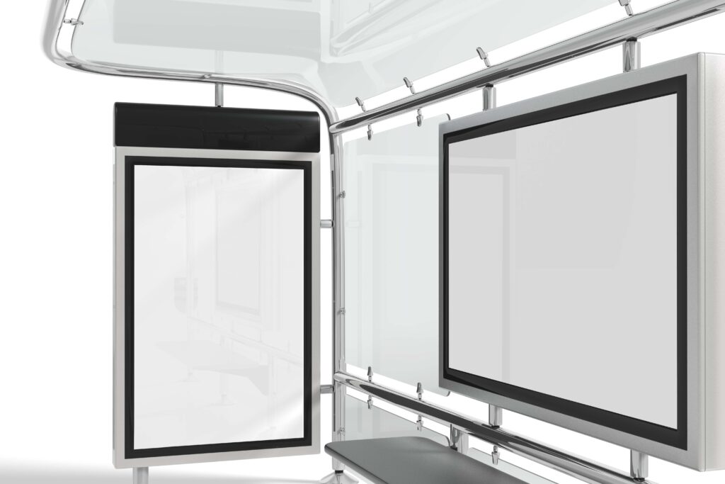 公交车站台广告灯箱样机