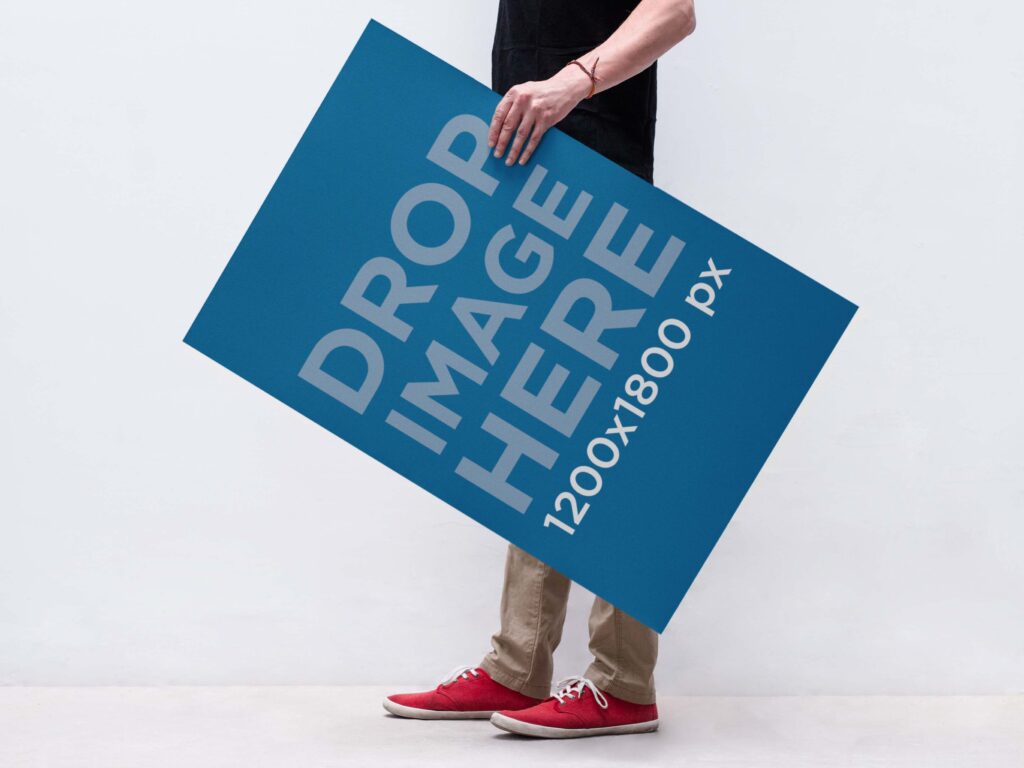 单手操作海报展示样机