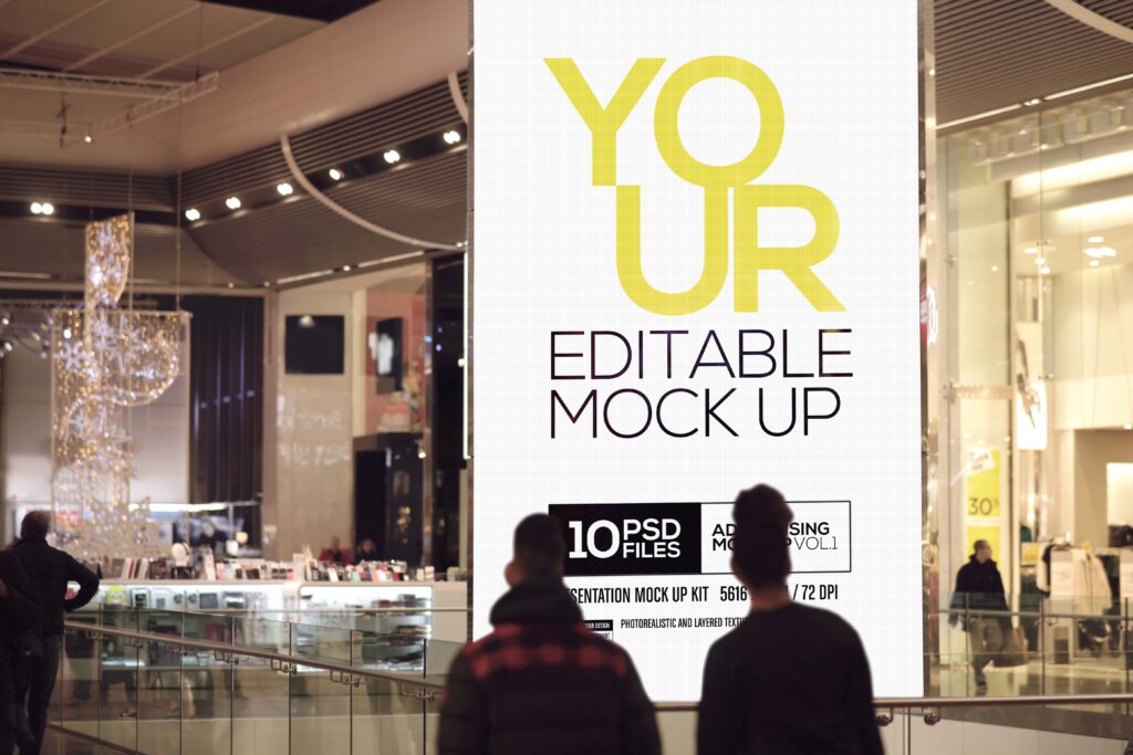 商厦广告位ps样机