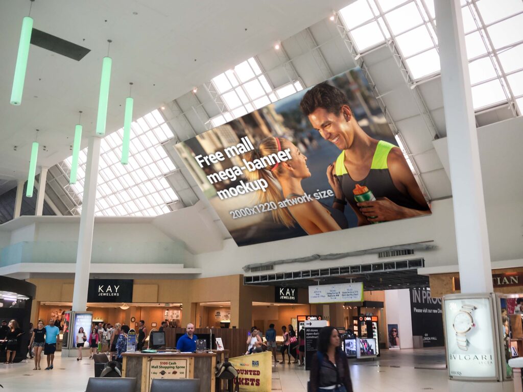 商场大型广告位ps样机