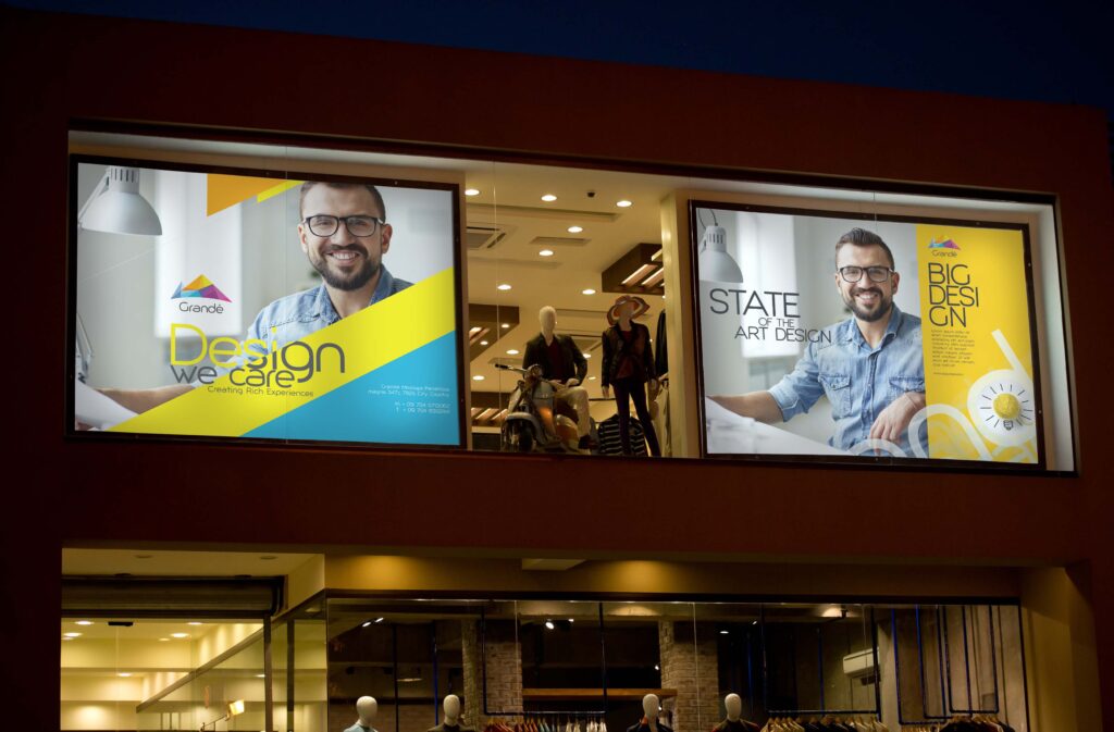 商店门面广告展示ps样机