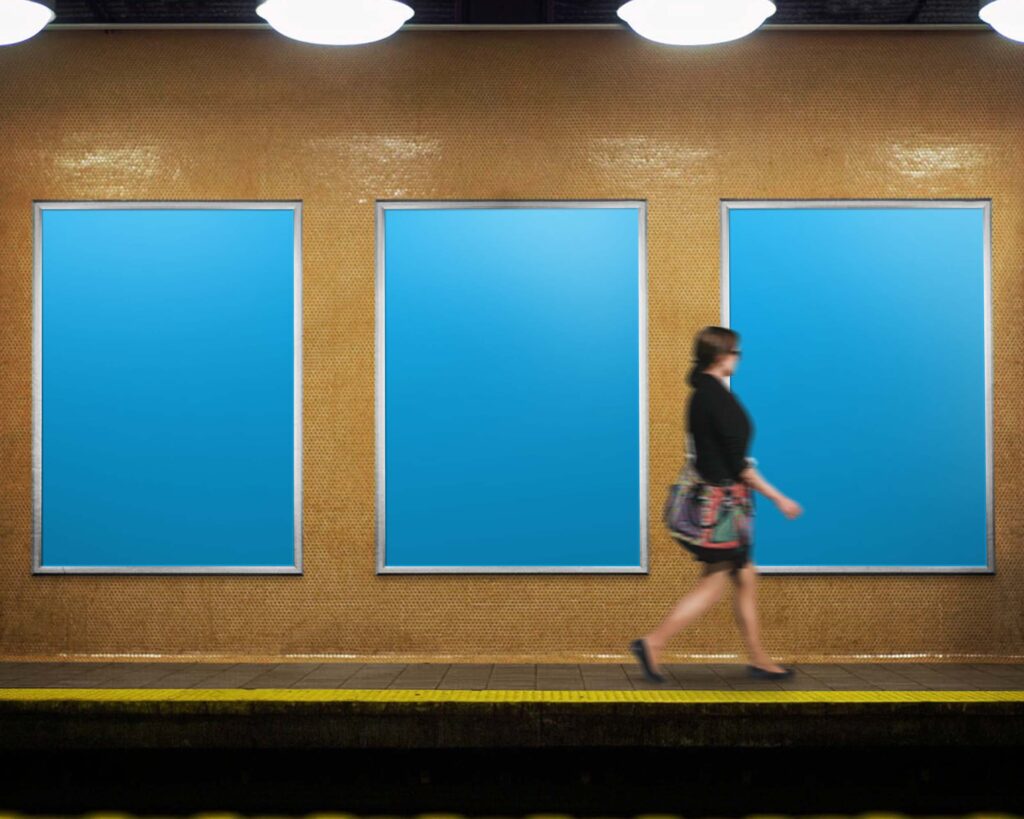 墙体海报展示效果图