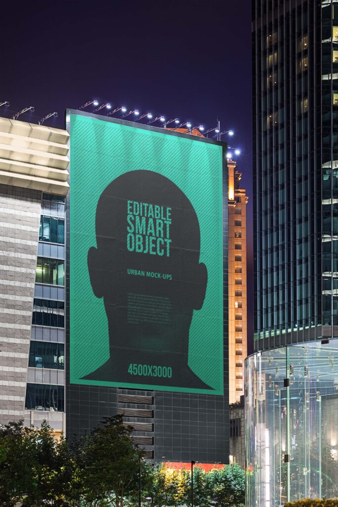 墙面广告位ps样机