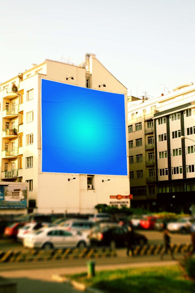 大楼墙面广告样机