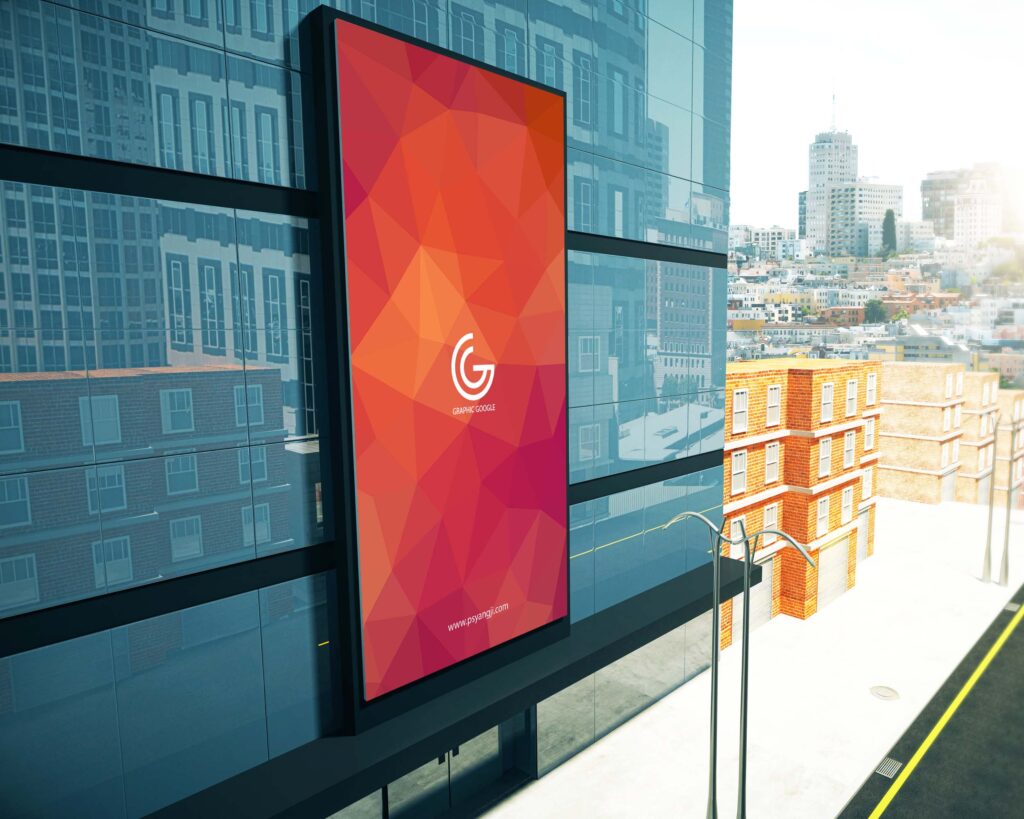 大楼里面广告位ps样机