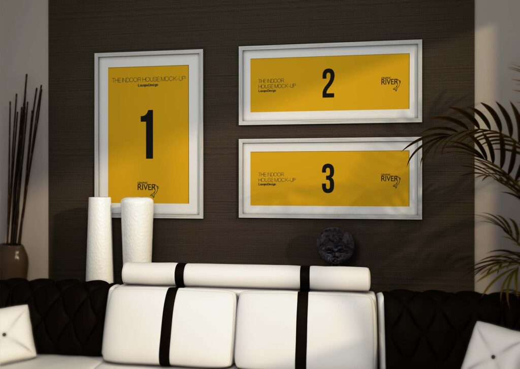 客厅字画布置样机